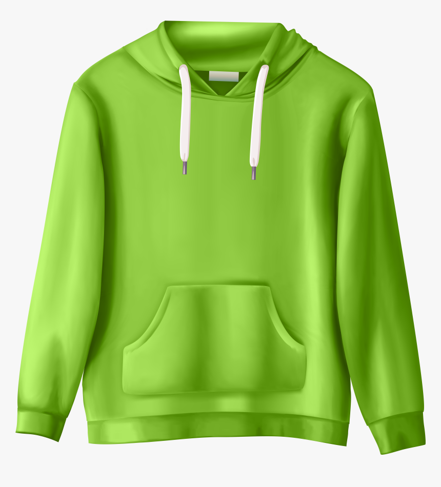Green Sweatshirt Png Clip Art - Transparent Background Clothes Clip Art, Png Download, Free Download