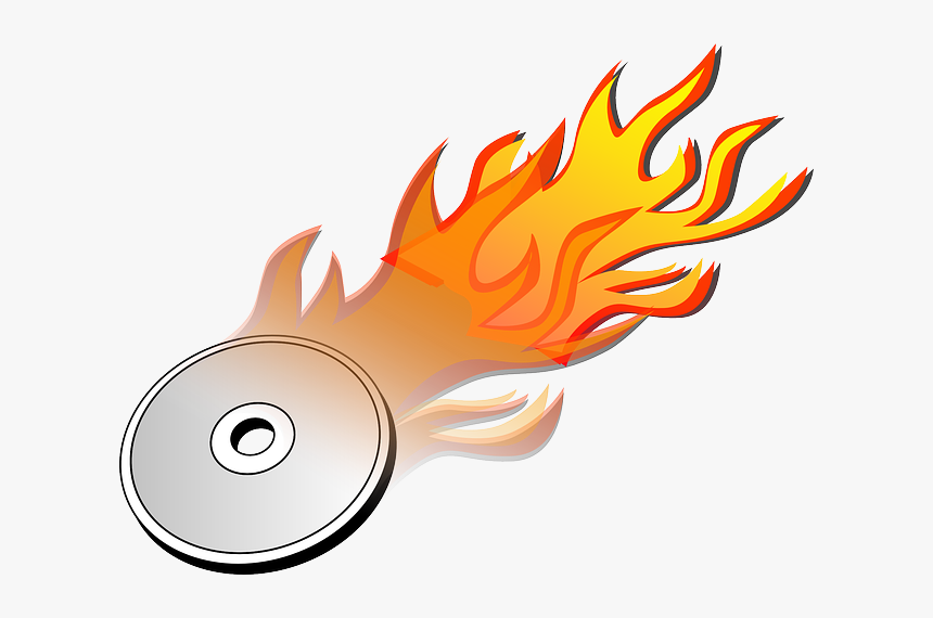 Dvd, Burn, Burning, Hot, Fire, Flame - Burning Cd Clipart, HD Png Download, Free Download