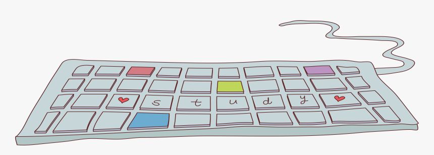 Transparent Keyboard Clipart - Computer Keyboard Cartoon, HD Png Download, Free Download