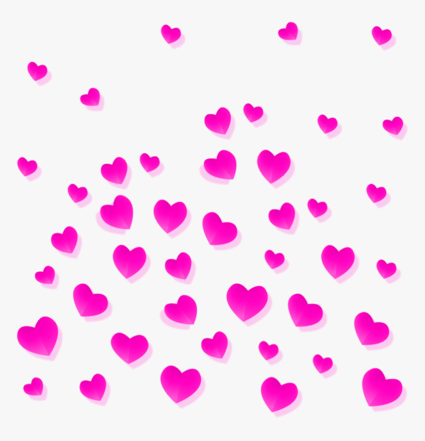 #mq #pink #love #heart #hearts #falling #background - Transparent Background Hearts Clip Art, HD Png Download, Free Download