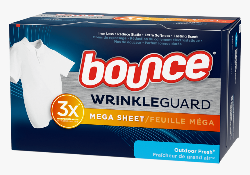 Bounce Wrinkleguard Mega Sheet Outdoor Fresh Dryer - Carton, HD Png Download, Free Download