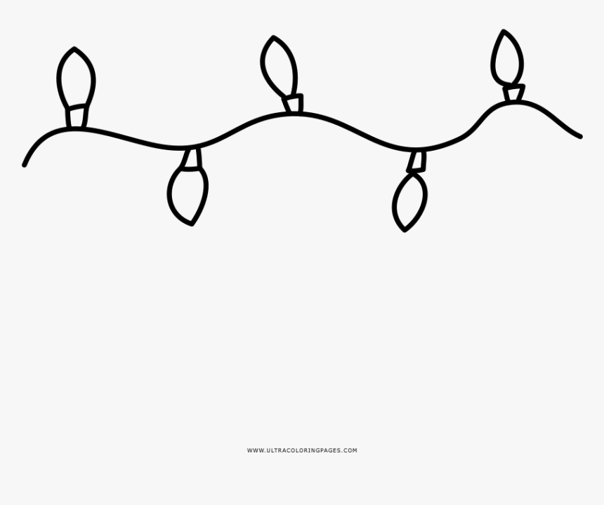 Christmas Lights Coloring Page - Christmas Lights Coloring Page Png, Transparent Png, Free Download
