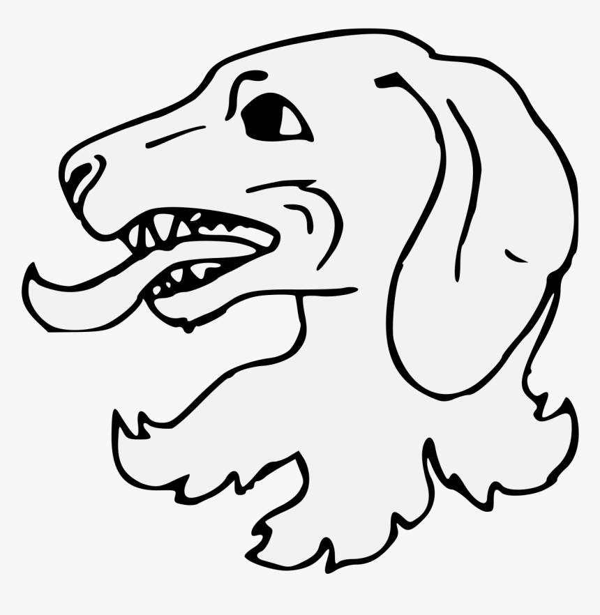 Dog"s Head Erased - Dog Head Heraldry, HD Png Download, Free Download