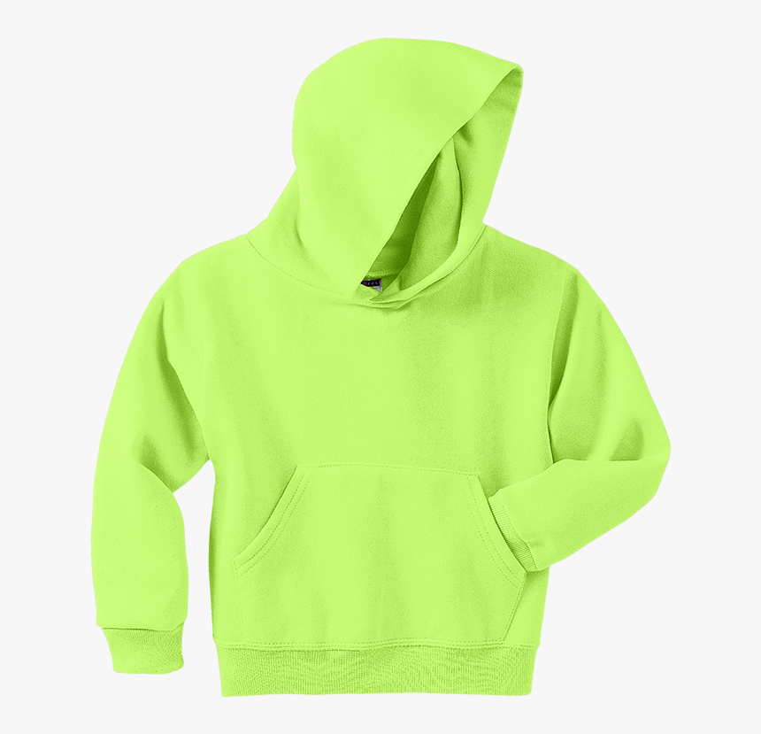 Hoodie Clipart Green - Blank Neon Green Hoodie, HD Png Download, Free Download