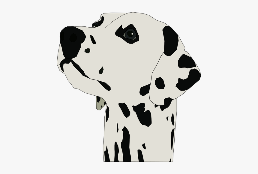 Dalmatian Dog Portrait Vector Image - Dalmatian Head Clipart, HD Png Download, Free Download