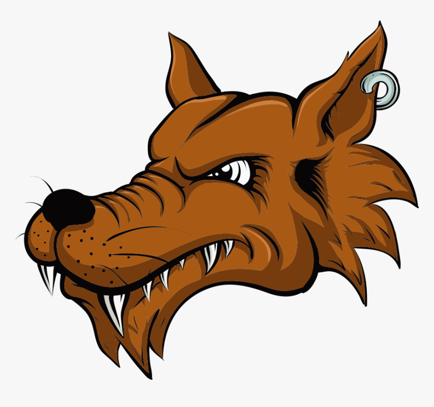 Gray Wolf Cartoon Illustration Wolf Animated Drawing Head Hd Png Download Kindpng