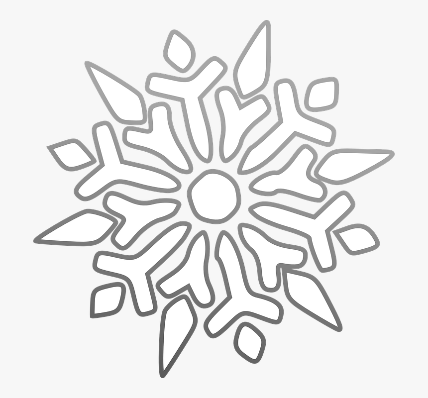 Copo De Nieve, Hielo, Estrellas, Heladas, Frío - Snowflake Black Background Clipart, HD Png Download, Free Download