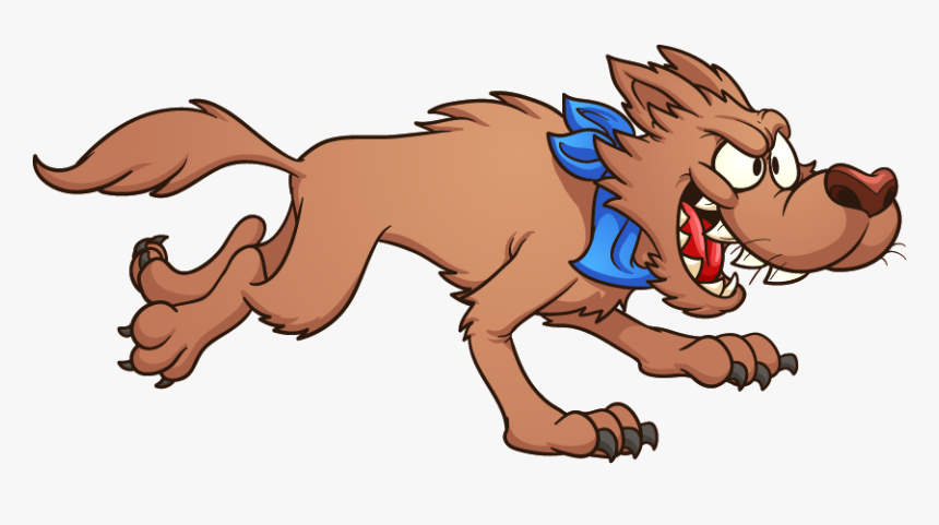 Bad Wolf Running Cartoon, HD Png Download, Free Download