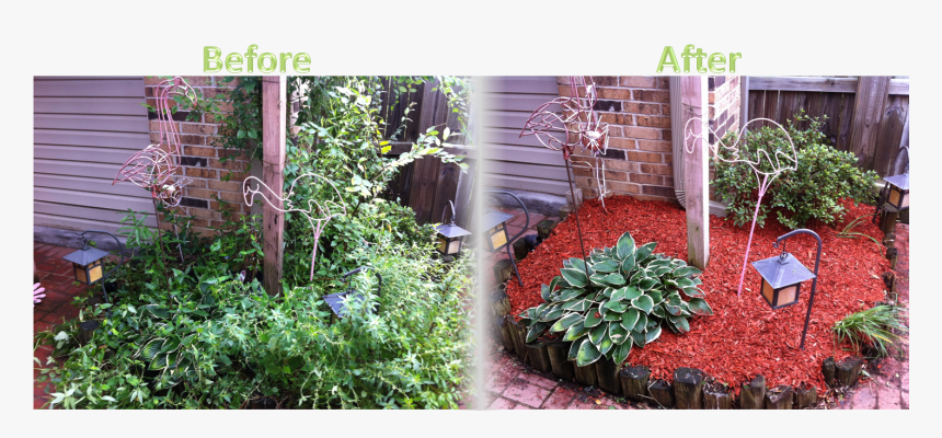 Lawnserve Of Ar Mulch Before And After - Mulch Before And After, HD Png Download, Free Download