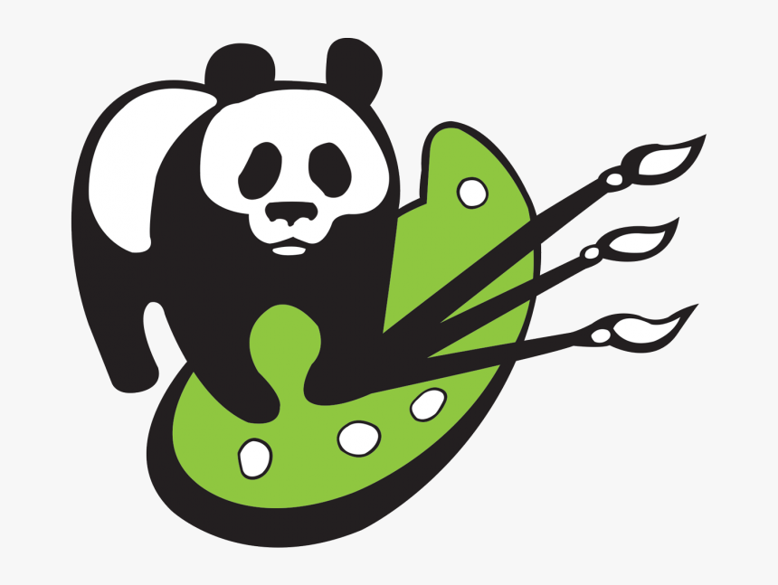 Paintbrush Clipart Acrylic Paint - Panda Paints, HD Png Download, Free Download