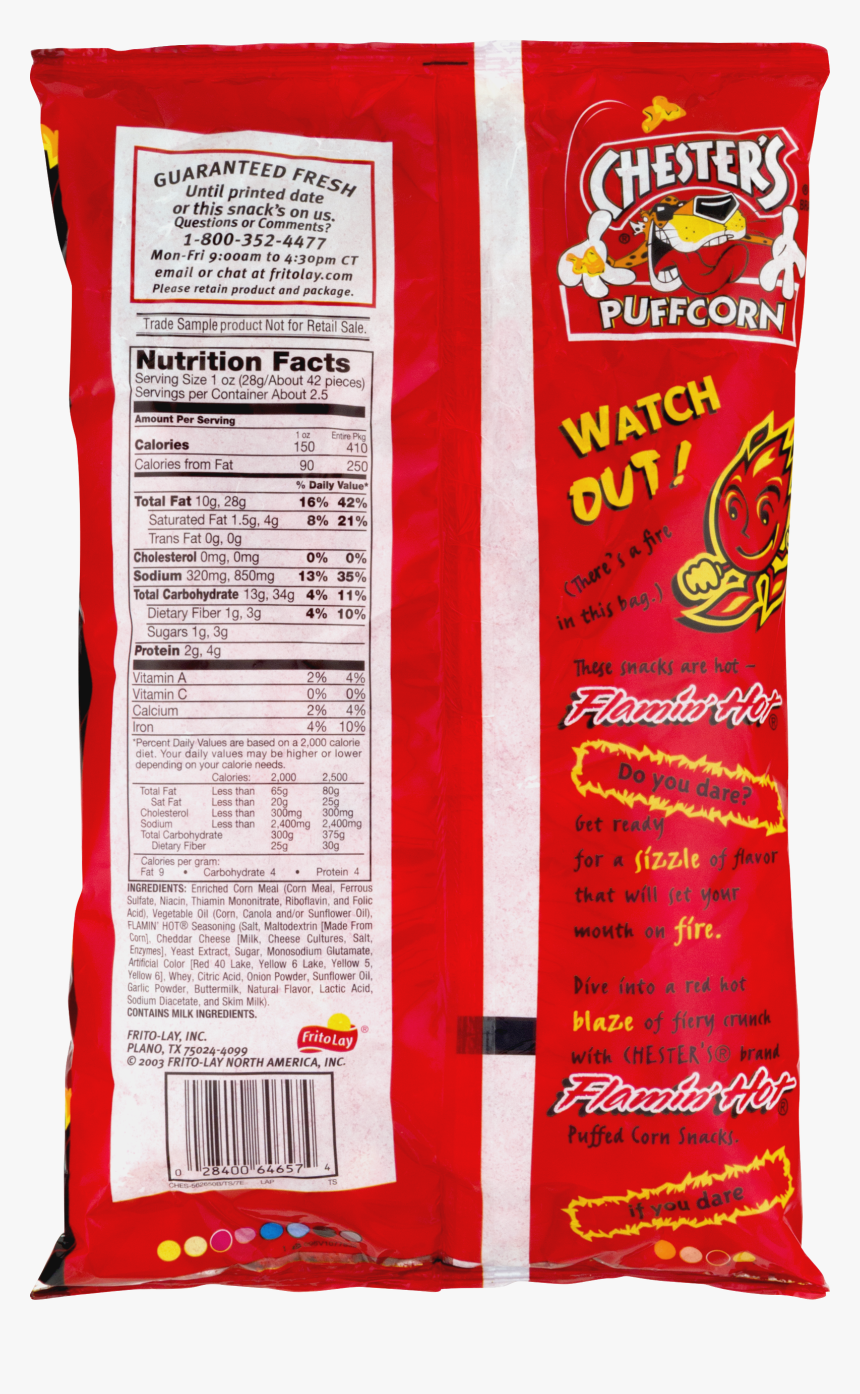 Hot Cheetos Puffcorn Calories, HD Png Download, Free Download