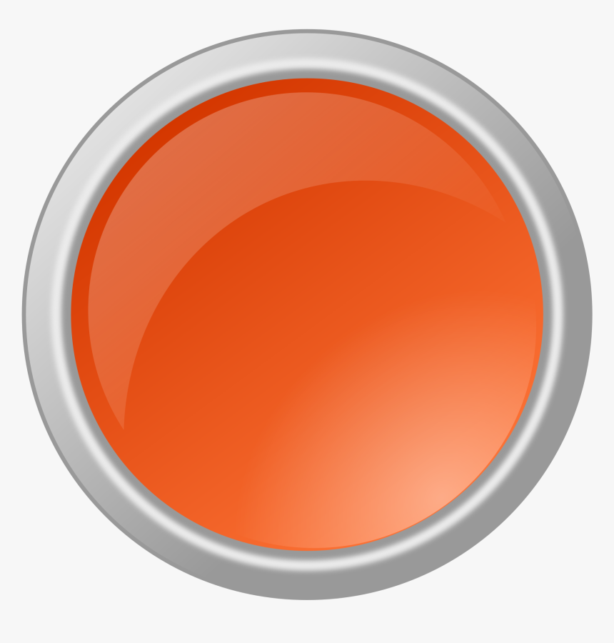 This Free Icons Png Design Of Glossy Orange Button - Glossy Button Clipart Orange Png, Transparent Png, Free Download