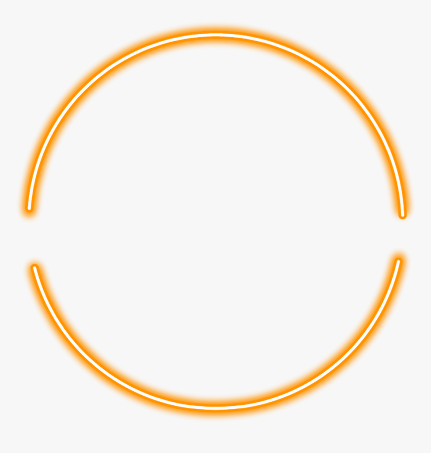 #neon #round #orange #freetoedit #circle #frame #border - Circle, HD Png Download, Free Download