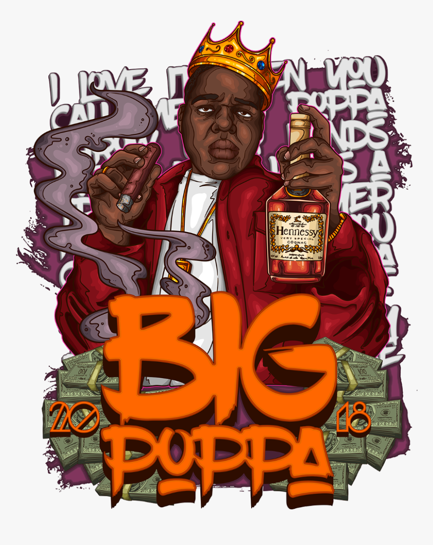 #bigpoppa #notoriousbig #biggiesmalls #cartoon #2018 - Biggie Smalls Transparent Png, Png Download, Free Download