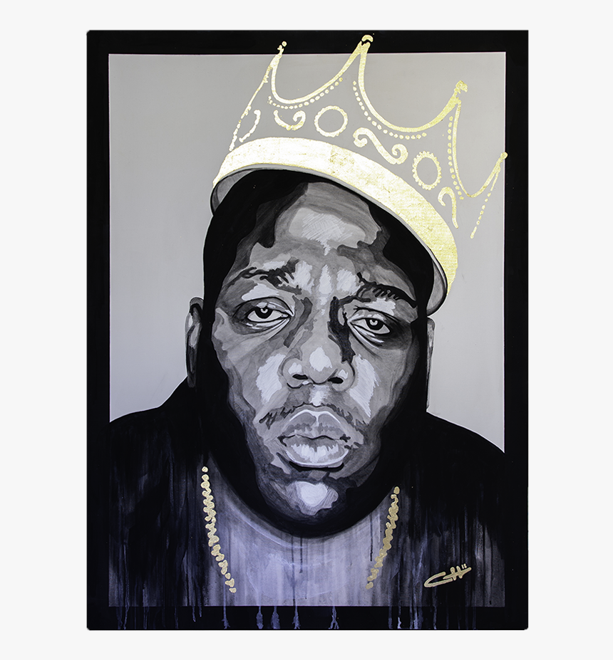 Biggie Smalls Painting By Casey Lynn Hancock - Illustration, HD Png Download, Free Download