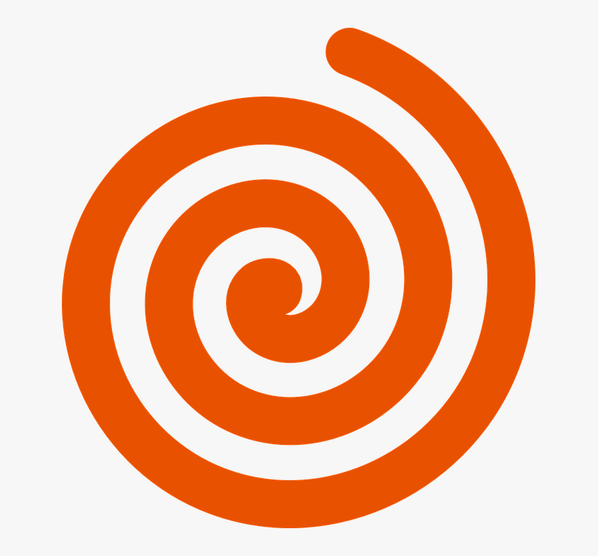 Spiral, Geometry, Circle, Curl, Orange - Clip Art Spiral Black And White, HD Png Download, Free Download