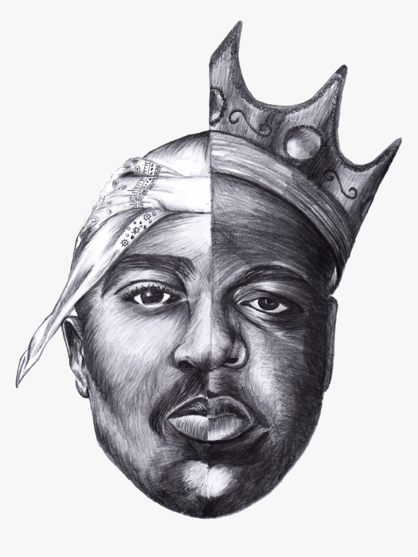 Beansabean 2pac The Notorious Big Kids - Tupac And Biggie Drawing, HD Png Download, Free Download