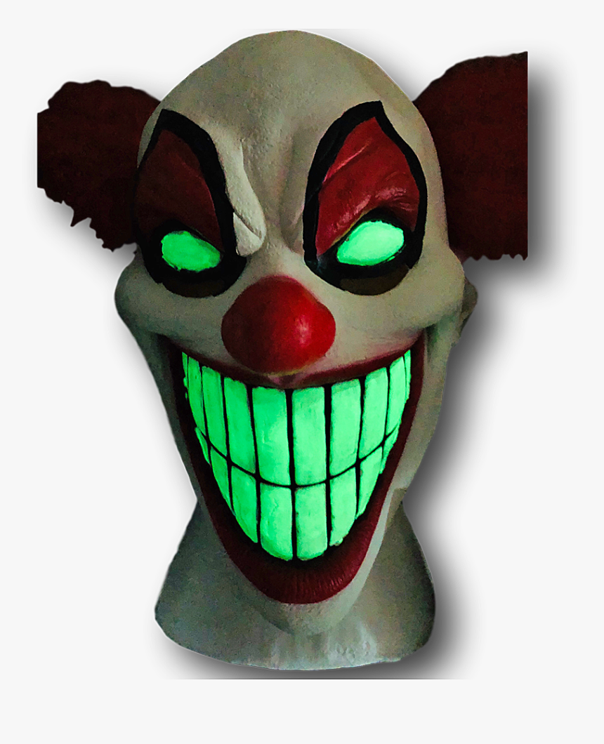 Chester The Evil Clown Mask, Glow In The Dark , Png - Scary Clowns Masks Fo...