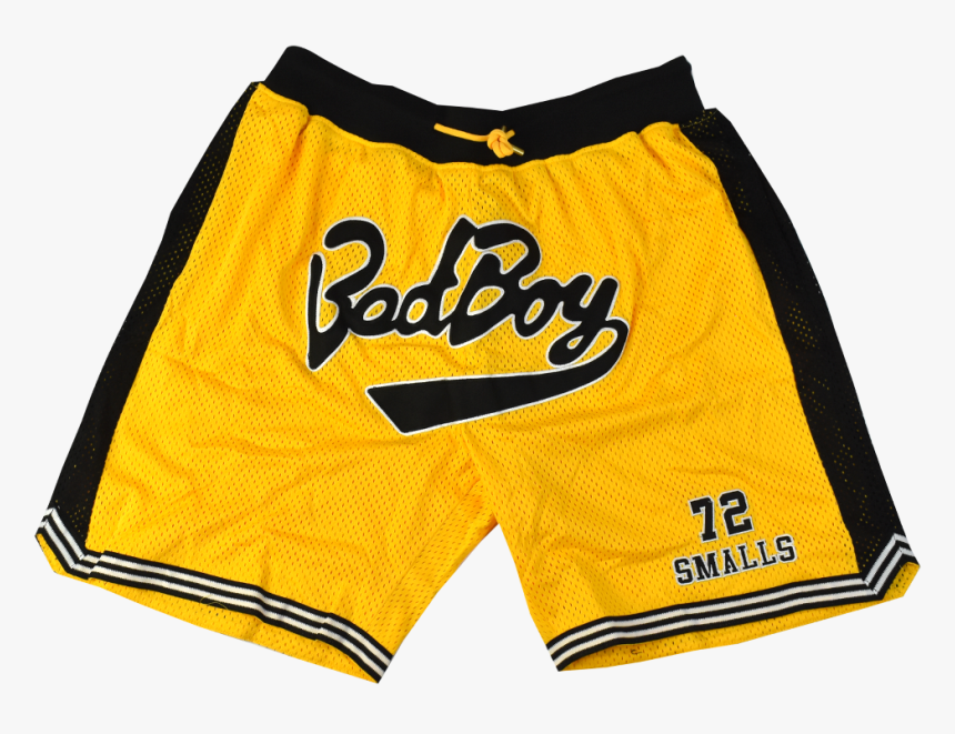 Bad Boy Biggie Smalls Yellow Basketball Shorts - Yellow Shorts, HD Png Download, Free Download