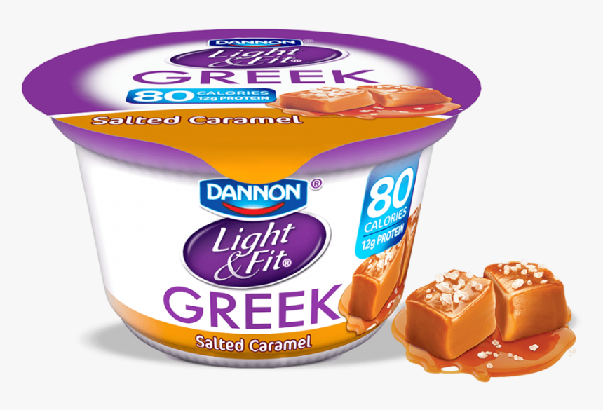 Dannon Light And Fit Greek Yogurt Salted Caramel, HD Png Download, Free Download