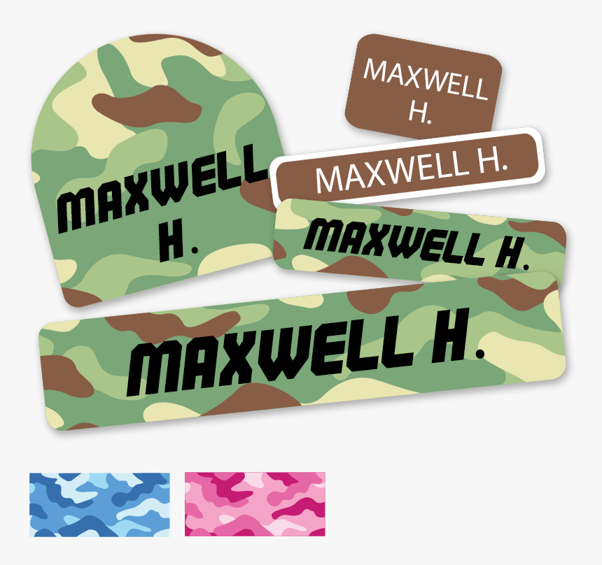 Camouflage Labels For Back To School - Military Camouflage, HD Png Download, Free Download