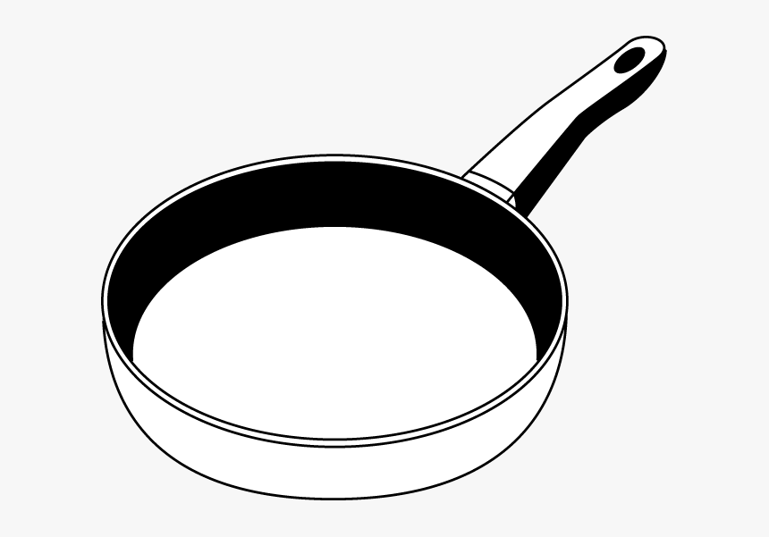 Frying Pan Clip Art Black And - Cooking Pan Clipart Black And White, HD Png Download, Free Download