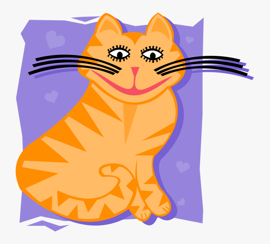Vector Illustration Of Small Domesticated Family Pet - Cat Yawns, HD Png Download, Free Download