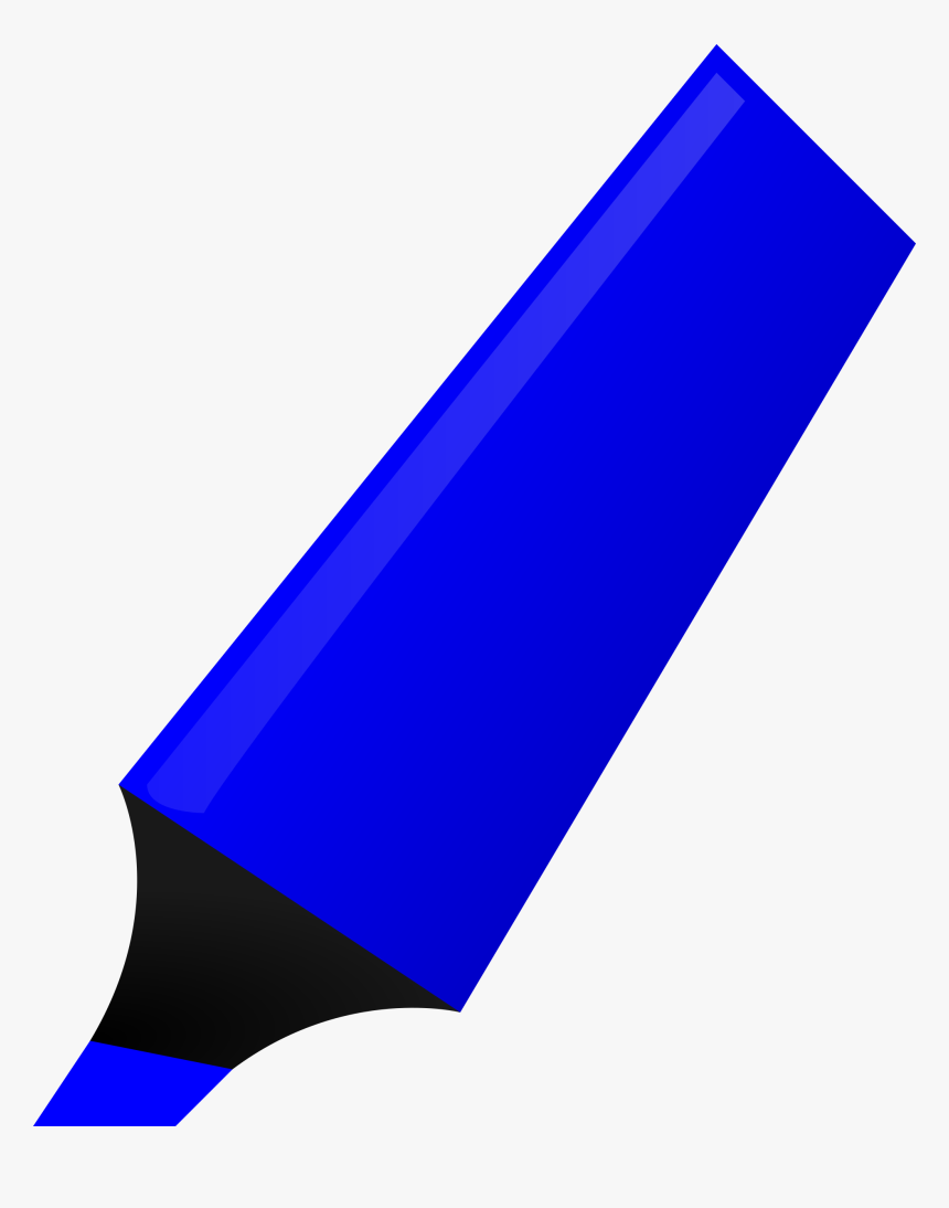 Free Blue Matheod - Blue Highlighter Clipart, HD Png Download, Free Download