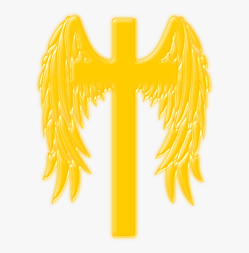 This Png File Is About Winged , Wings , Jesus , Angel - Cross, Transparent Png, Free Download