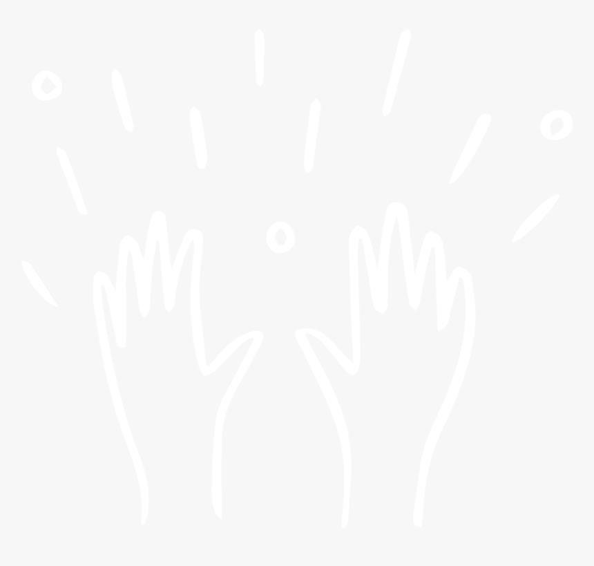 Raised Hands Emoji - Johns Hopkins Logo White, HD Png Download, Free Download