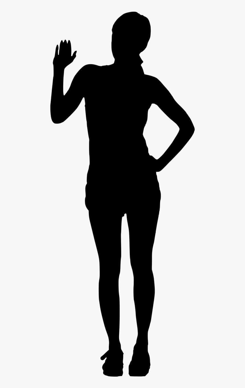 Silhouette Hand Raised Free Photo - Female Silhouette Bye Png, Transparent Png, Free Download