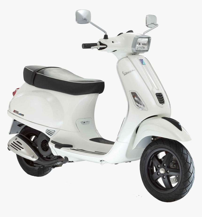 Vespa Scooter Png Clipart - Vespa S 125 White, Transparent Png, Free Download