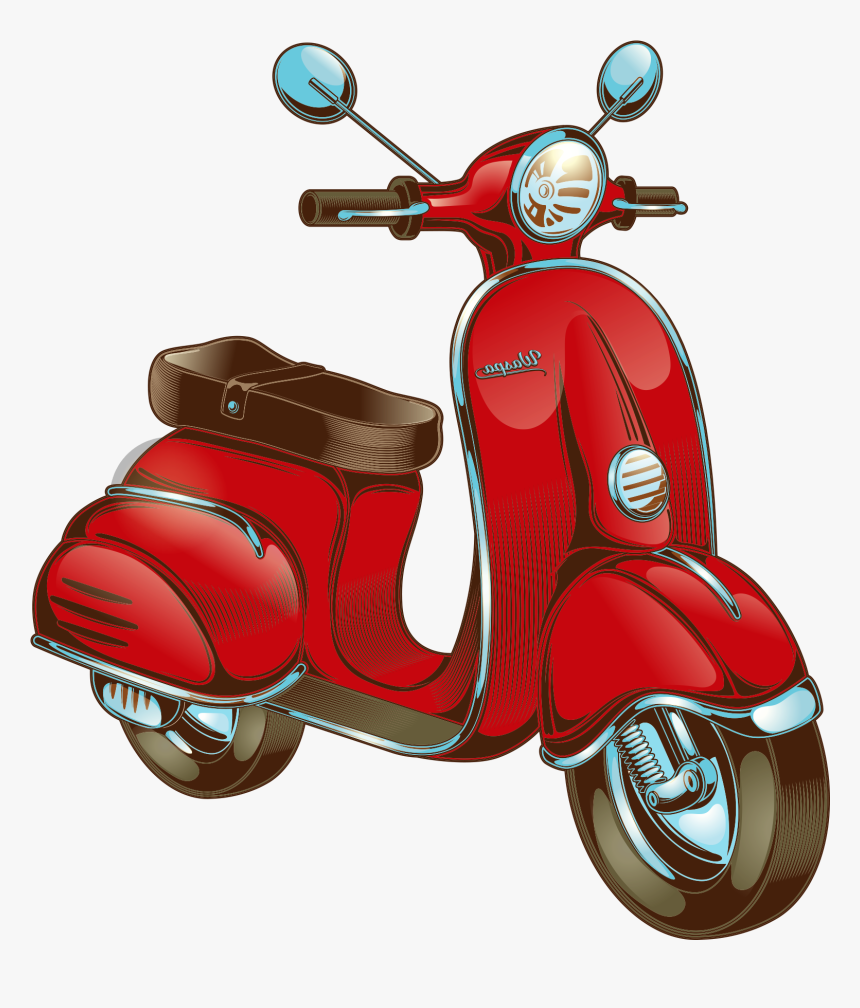 Red Scooter Png - Motor Scooters Png, Transparent Png, Free Download