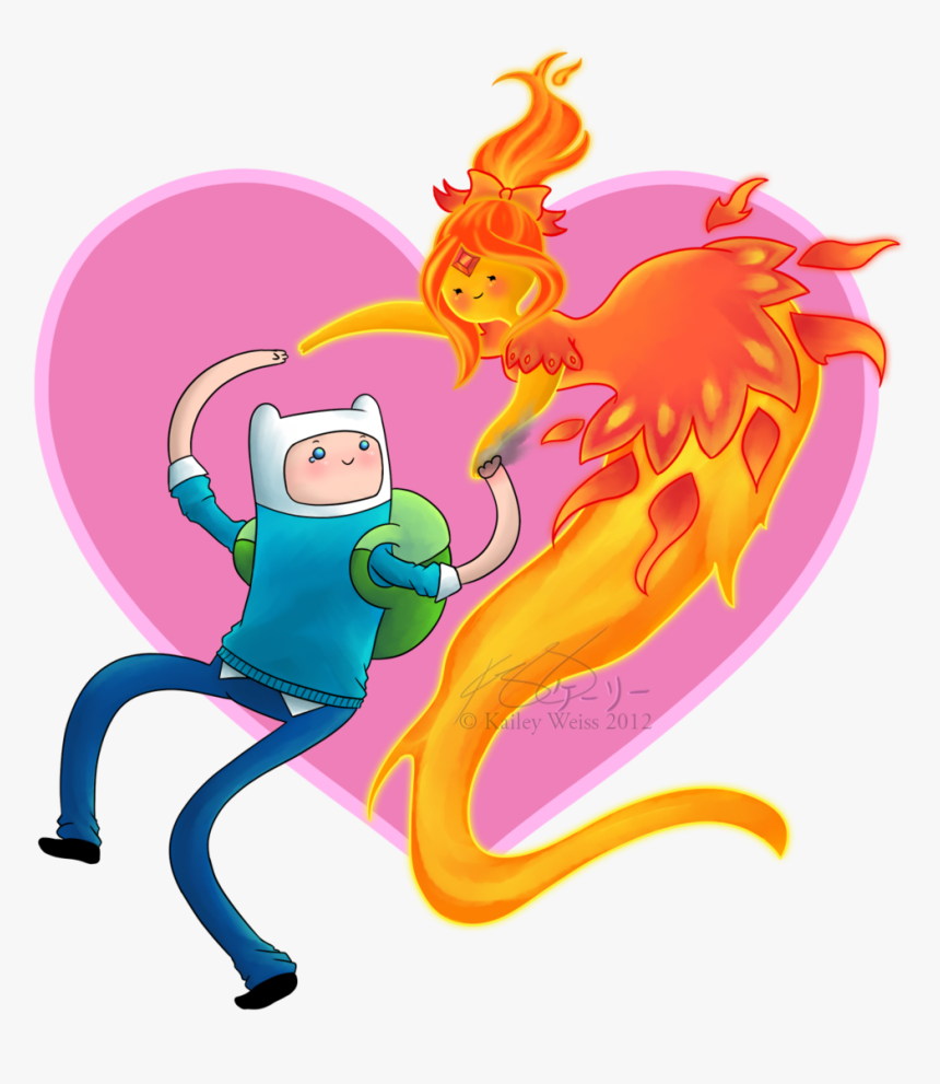 Finn And Flame Princess Fluff By Kairanya - Flame Princess Y Finn, HD Png Download, Free Download