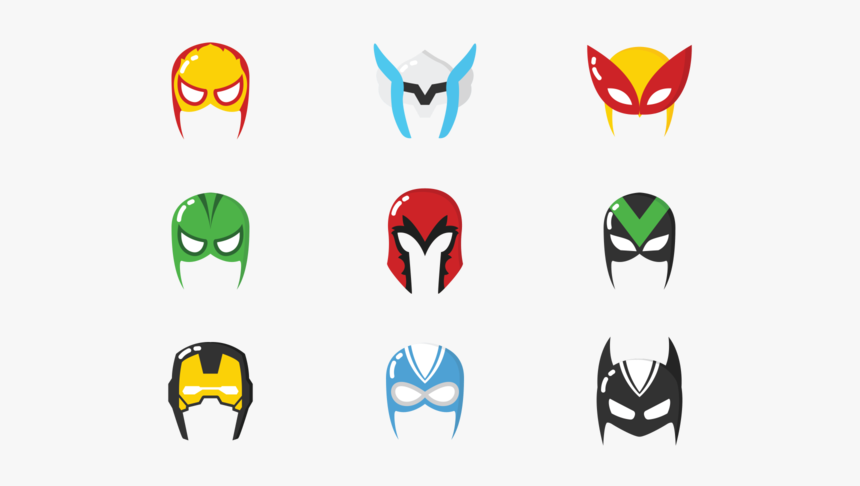 Super Hero Mask Vectors - Masque Super Hero Png, Transparent Png, Free Download