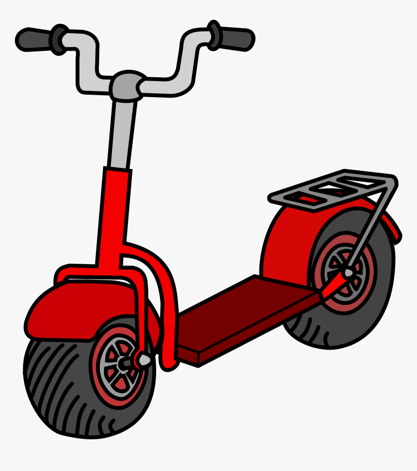 Coloured Clip Arts - Scooter Clipart, HD Png Download, Free Download