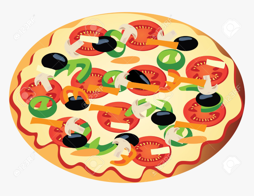 Pizza Clipart Free Best On Transparent Png - Veggie Pizza Clip Art, Png Download, Free Download