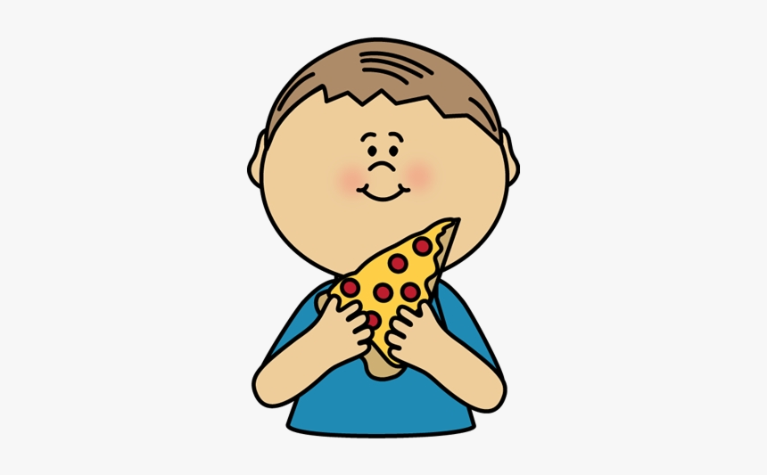 Eating Kid Pizza Clipart Transparent Png - Eating Pizza Clip Art, Png Download, Free Download