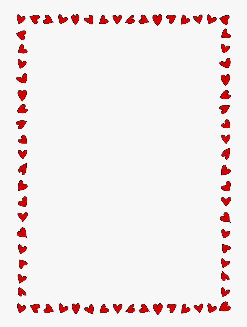 Valentine"s Day Page Borders Clip Art For Kids - Border Png Kids, Transparent Png, Free Download