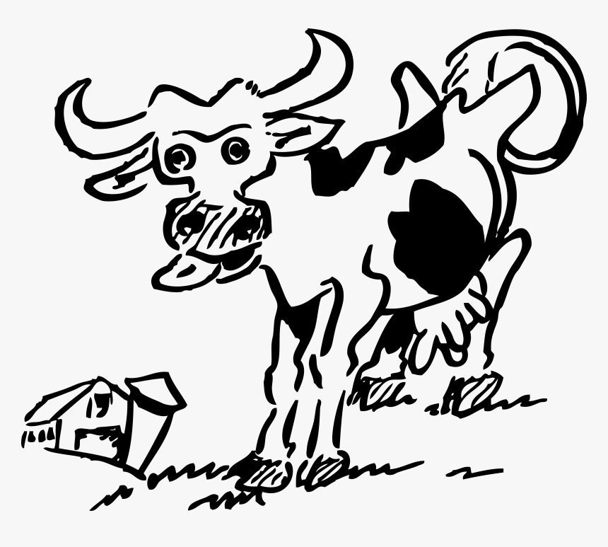 Skinny Cow Drawing, HD Png Download, Free Download