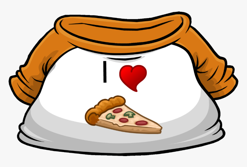 Pizza Clipart Heart - Club Penguin Pizza Shirt, HD Png Download, Free Download