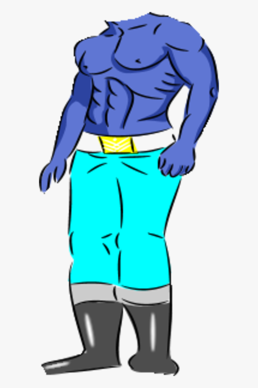 Body Builder Wearing Pants - Cartoon Body Without Head, HD Png Download, Free Download