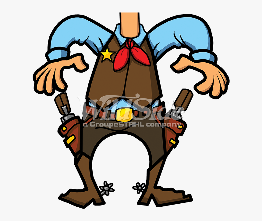 Transparent Cartoon Body Png - Cowboy Cutout, Png Download, Free Download