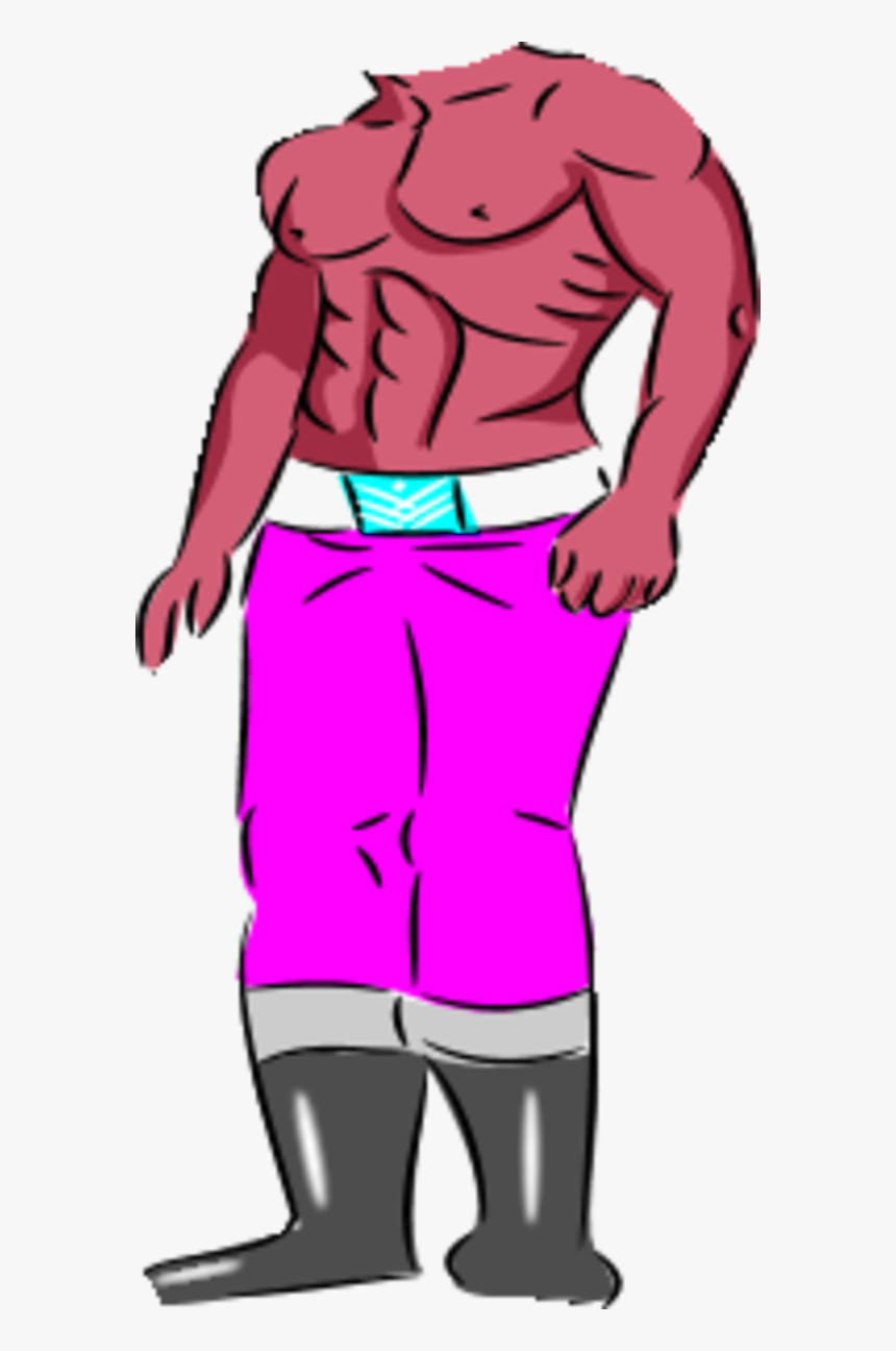 Body Builder Wearing Pants - Cartoon Body Without Head, HD Png Download, Free Download
