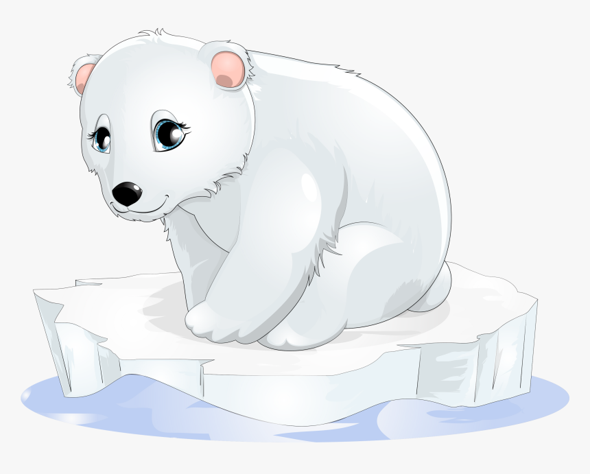Polar Bear Transparent Transparent Image Clipart - Baby Polar Bear Animation, HD Png Download, Free Download