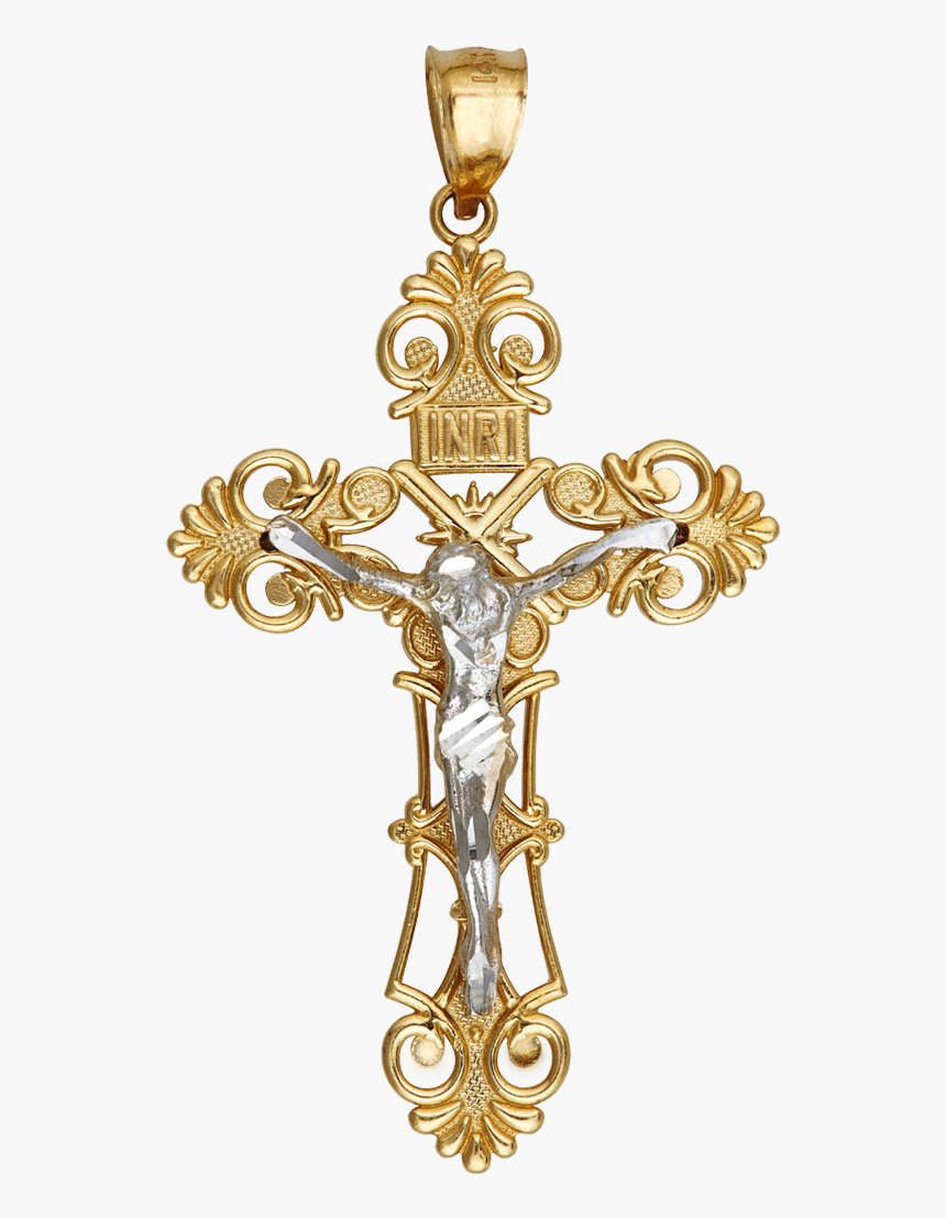 High Quality Png Download Crucifix - 14k Gold Angel Charms, Transparent Png, Free Download