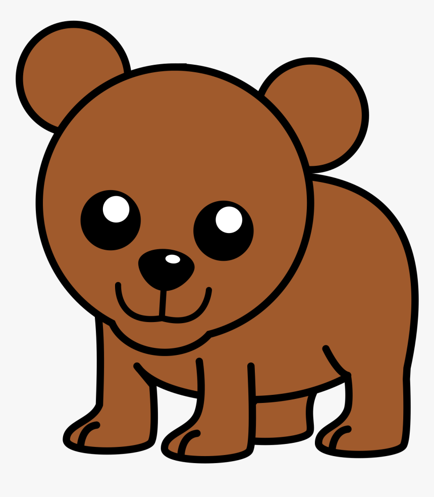 Cute-bear - Cute Cartoon Brown Bear, HD Png Download, Free Download