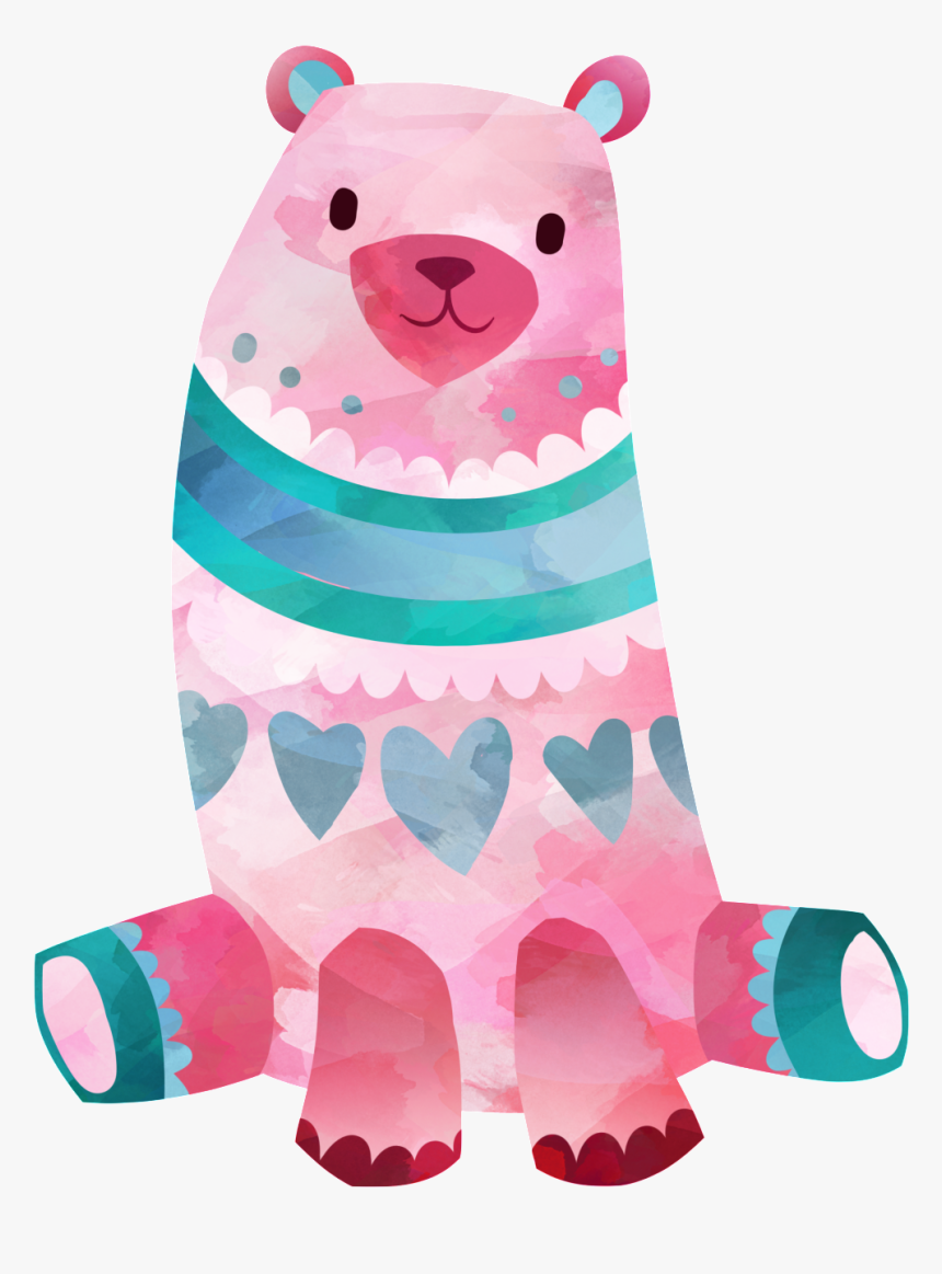 Cute Bear Watercolor Cartoon Png Images - Watercolor Cartoon Png, Transparent Png, Free Download