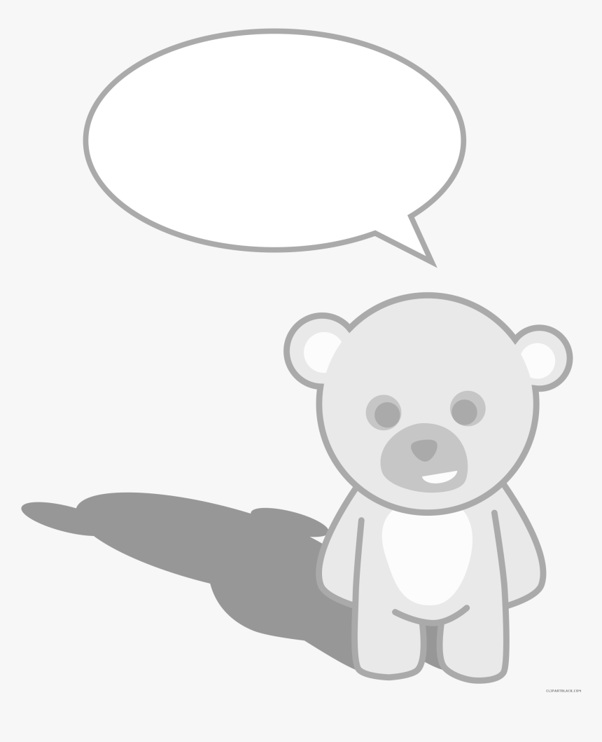 Cute Bear Animal Free Black White Clipart Images Clipartblack - Cartoon, HD Png Download, Free Download
