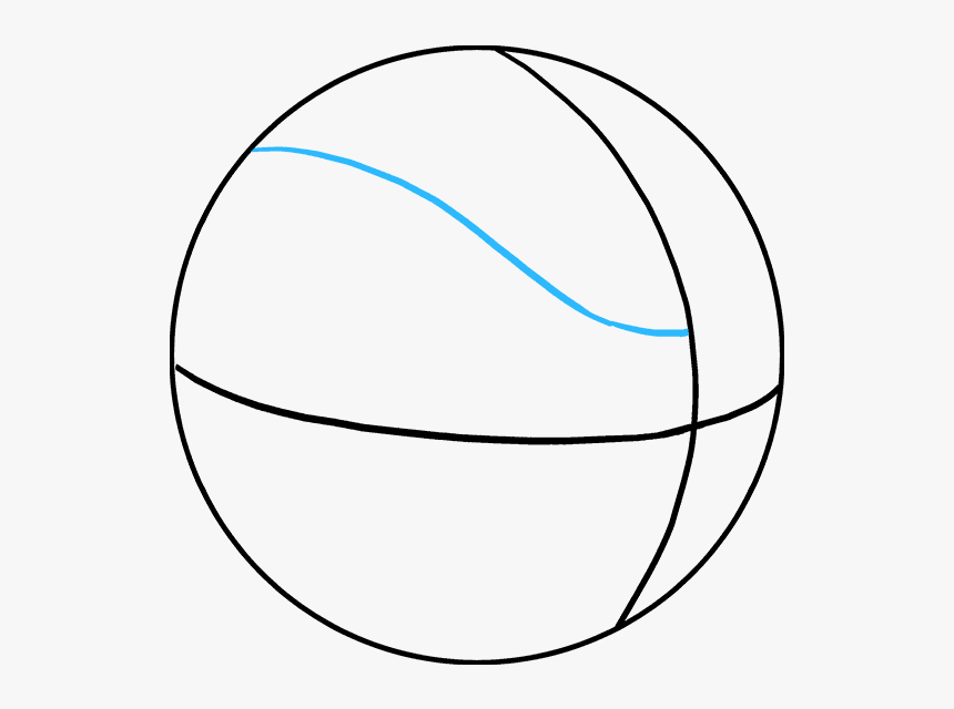 How To Draw A Basketball - Circle, HD Png Download, Free Download